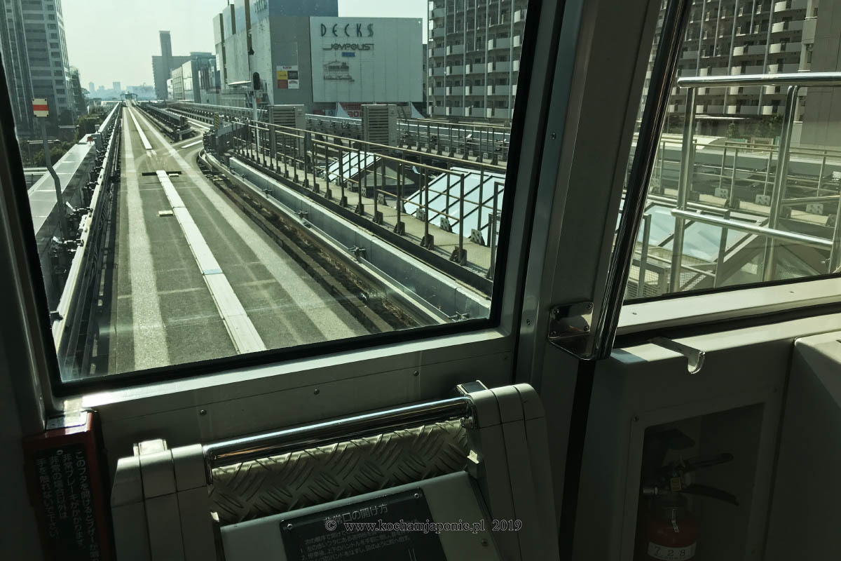 Widok z wagonu monorail, Tokyo